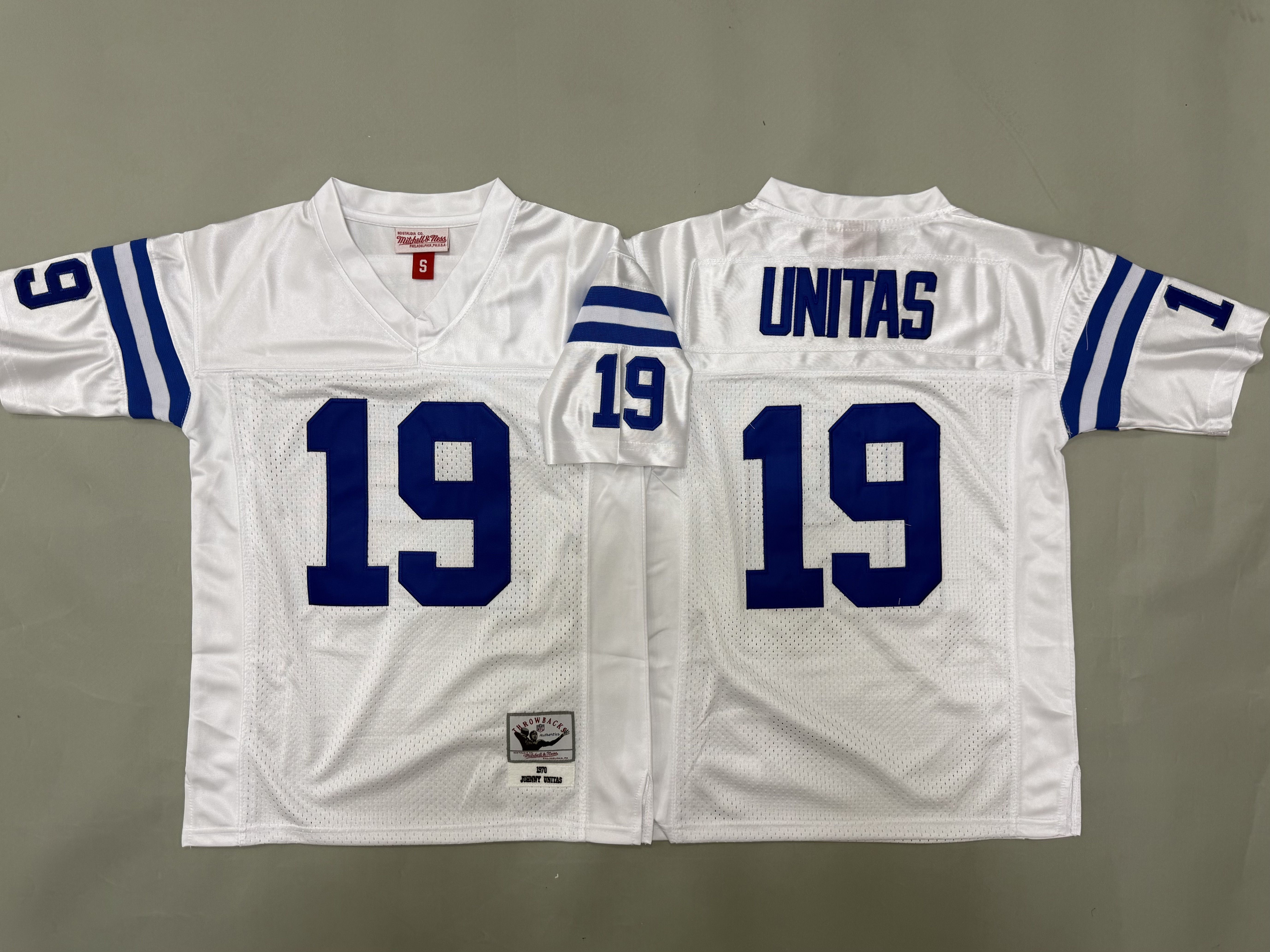 Youth 2026 Indianapolis Colts #19 Unitas White Throwback Limited NFL Jersey style 01->youth nfl jersey->Youth Jersey